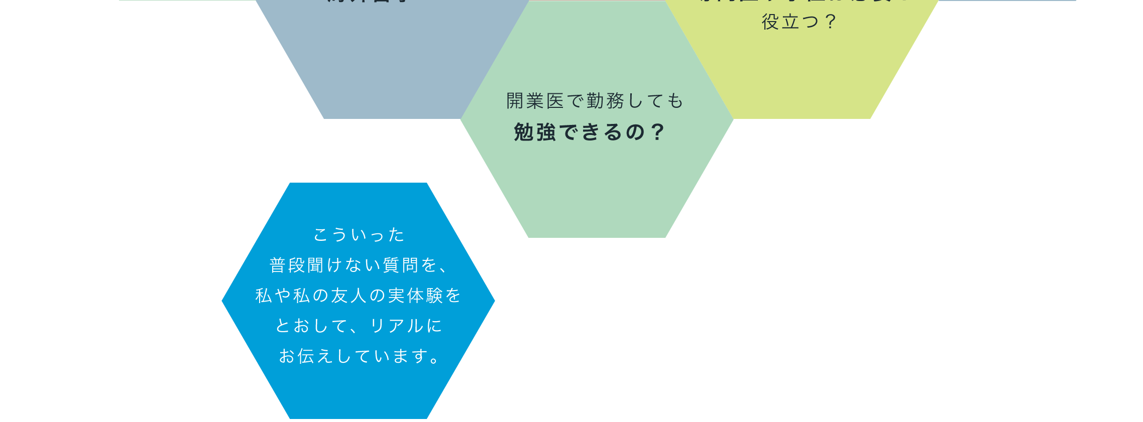 大学に残った場合の給料や休みは?
大学でずっと勤務することができるの?
開業医で勤務しても勉強できるの?
インプラントや矯正治療ができるようになるにはどうすればいいの?
開業医の平均収入は?
開業するのにいくらかかるの?
専門医や学位は必要?役立つ?
海外留学したい!
歯科医師が向いていない気がする。他に何ができる?